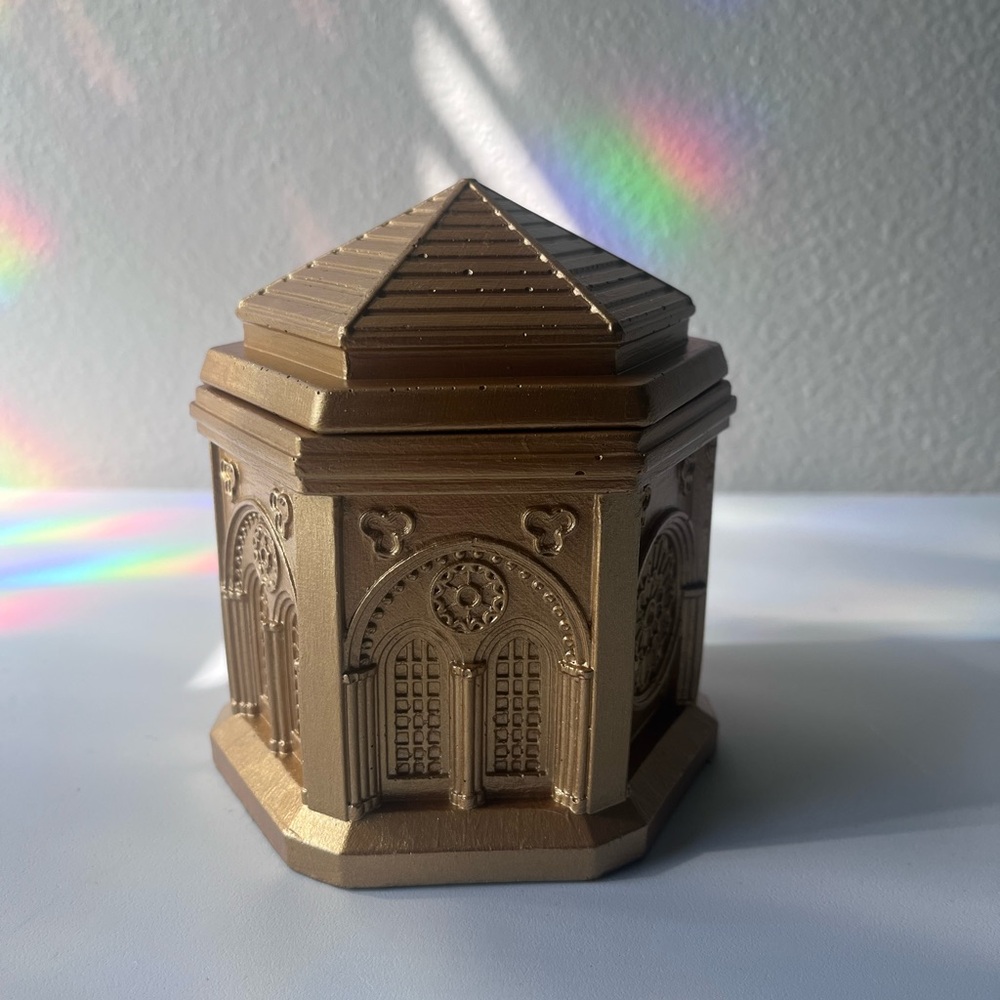 Gold Hexagonal Candle Holder